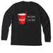 Deringer's Solo Cup Apparel, a Solid Black Blend Premium Long Sleeve Tee (back-view)