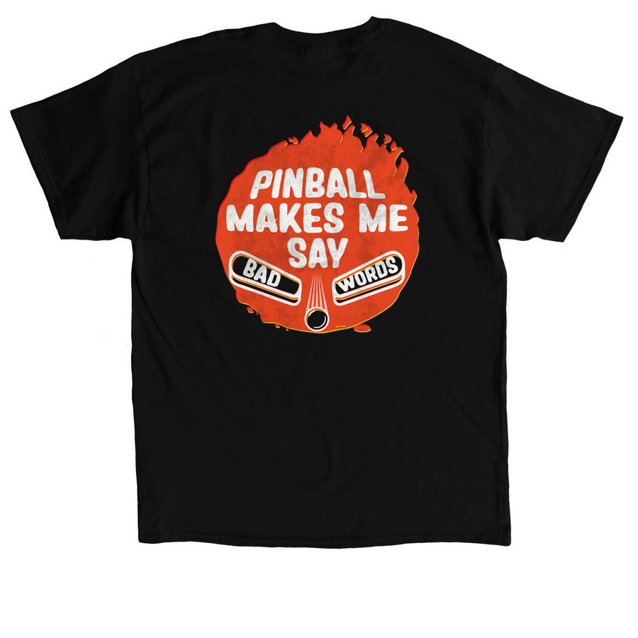 Tap Tap Pinball Rage Apparel, a Black Classic Unisex Tee (back-view)
