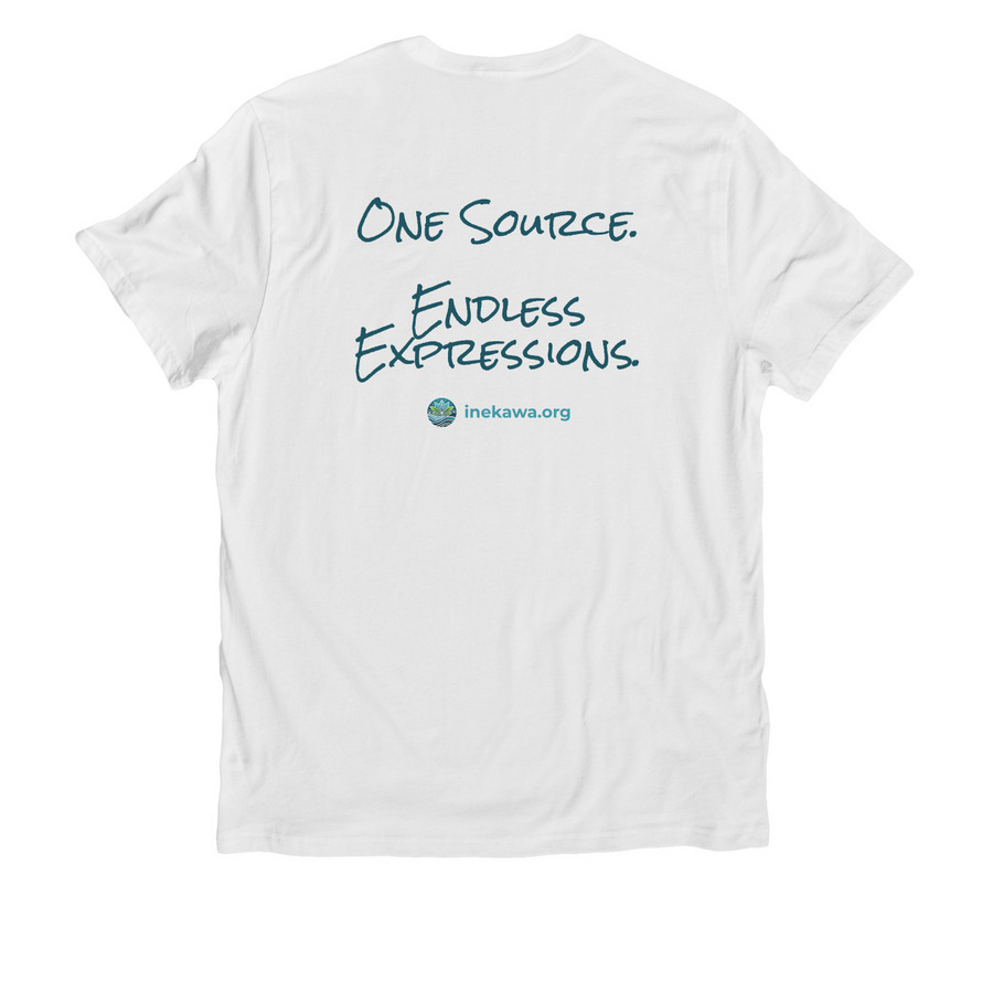 One Source. Endless Expressions., a Bright White Allmade Organic Cotton Unisex Tee (back-view)