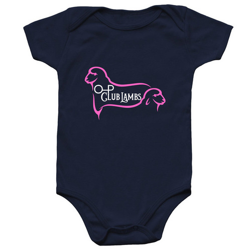 O-P Club Lambs Baby, a Navy Infant Onesie