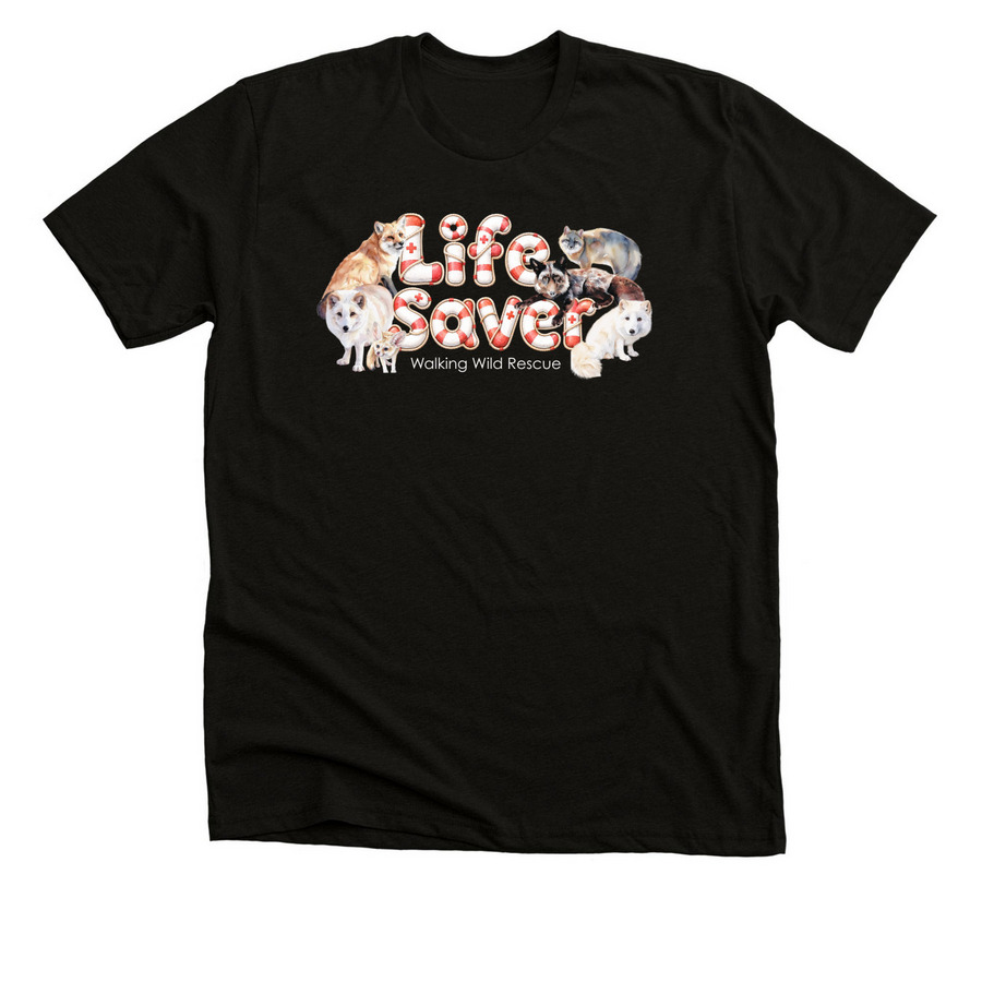 I am a Life Saver, a Black Heather Premium Unisex Tee