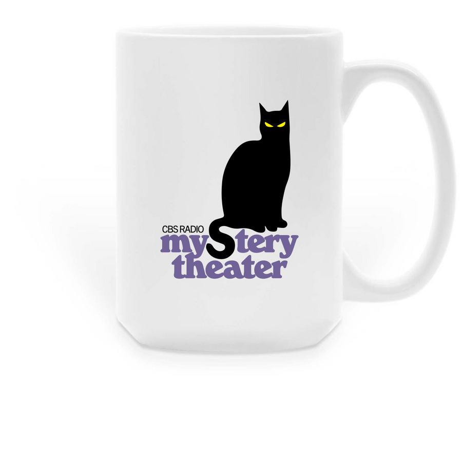 CBS Radio Mystery Theater Coffee Mug, a White Large Coffee Mug