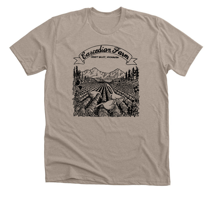 Silly Goose (Dark Logo), a Heather Stone Premium Unisex Tee