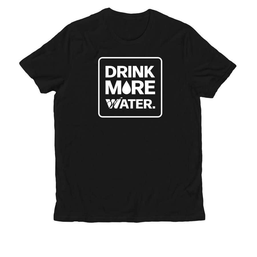 GCWW - Drink More Water, a Deep Black Allmade Organic Cotton Unisex Tee