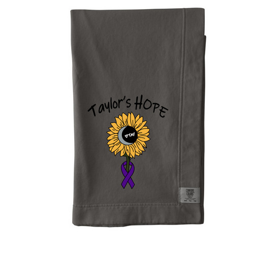 Taylor's HOPE, a Pepper Comfort Colors Blanket