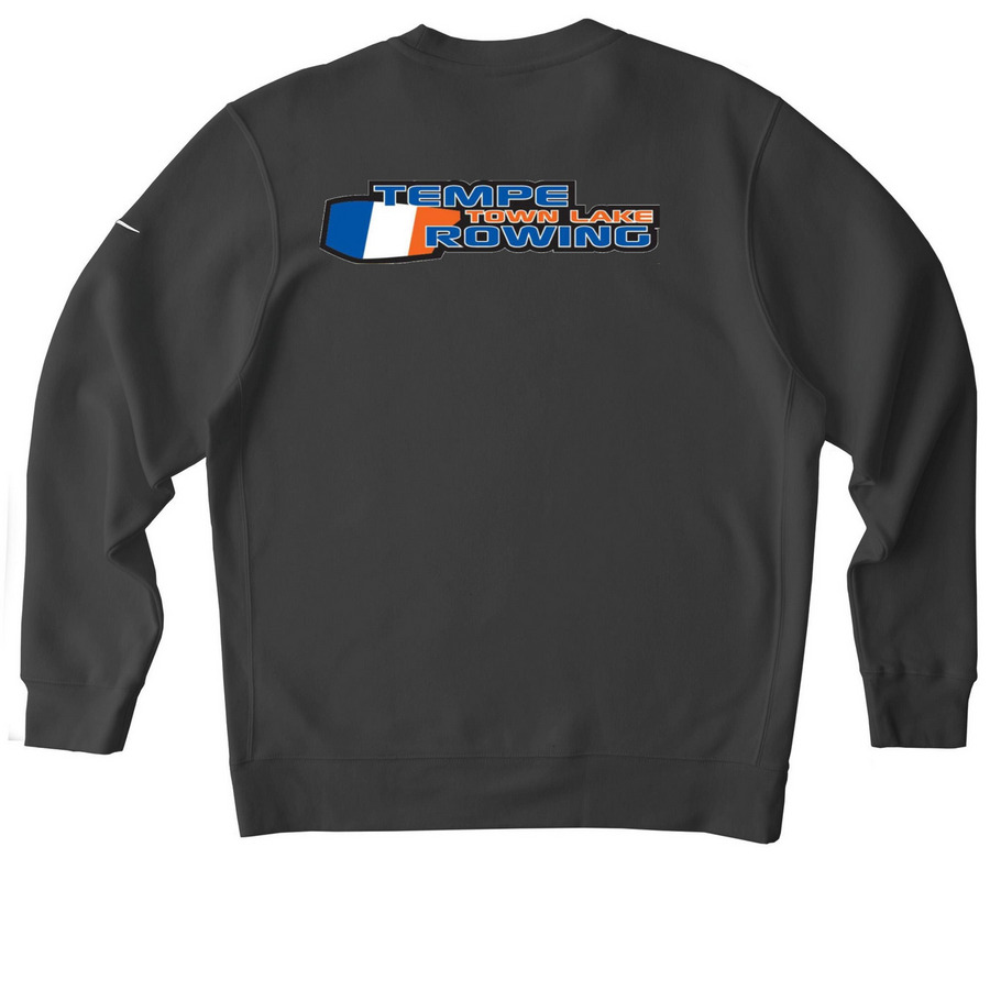 TTL Rowing Technical Tops - Back Logo, a Anthracite Nike Club Fleece Crewneck Sweatshirt (back-view)