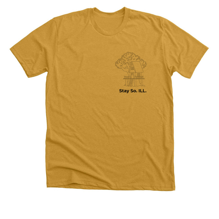 FALL in Southern Illinois, a Heather Mustard Premium Unisex Tee
