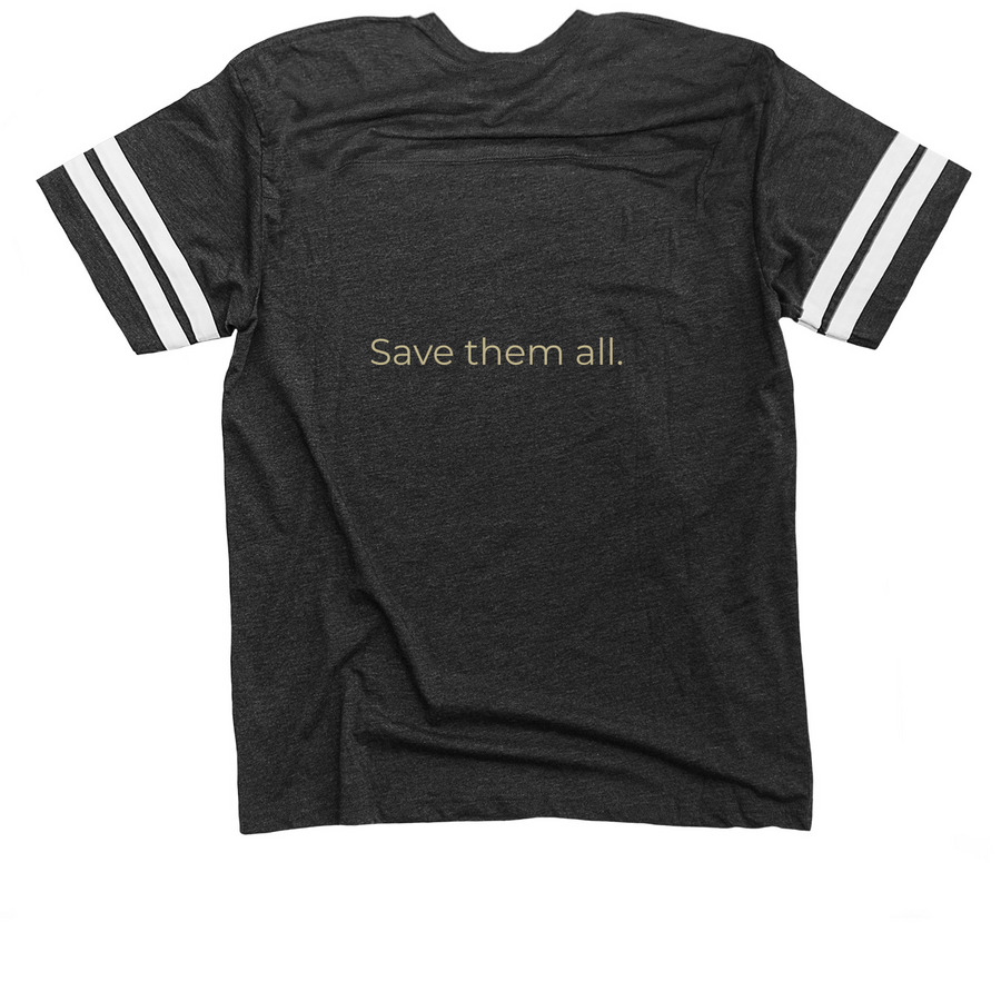 Farm shirt&nbsp;, a Vintage Smoke / White Football Jersey Tee (back-view)