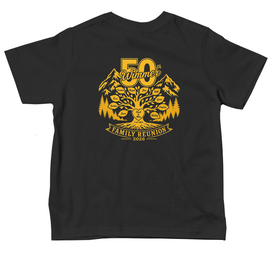 Toddler&nbsp;2 Sided, a Black Toddler Tee (back-view)