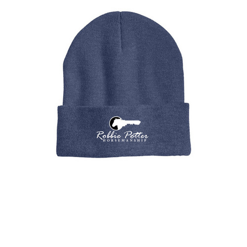 RPH Beanie, a Heather Navy Printed Cuffed Beanie