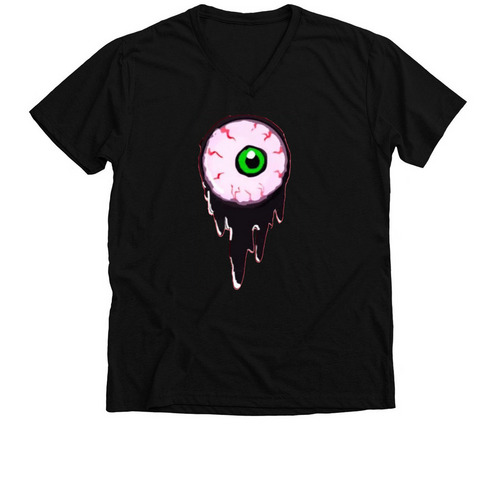 Dark Sight, a Solid Black Blend Premium V-Neck Tee