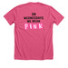 WEDNESDAYS WE WEAR PINK, a Heather Charity Pink Premium Unisex Tee (back-view)