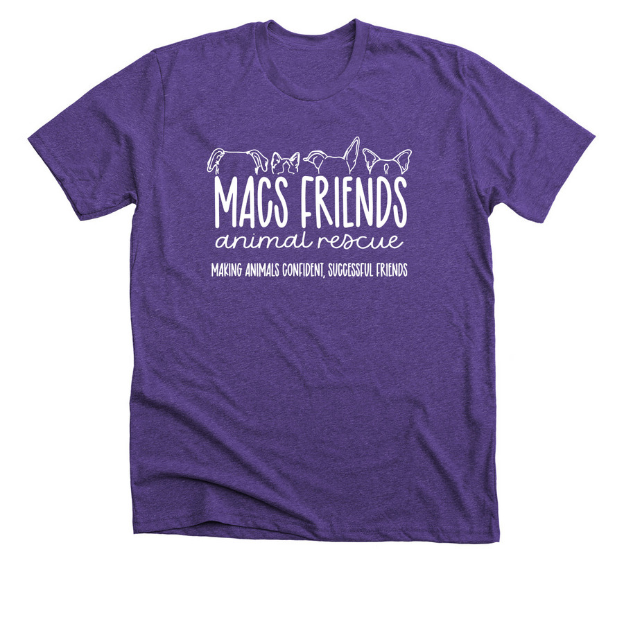 MACS Friends, a Heather Team Purple Premium Unisex Tee