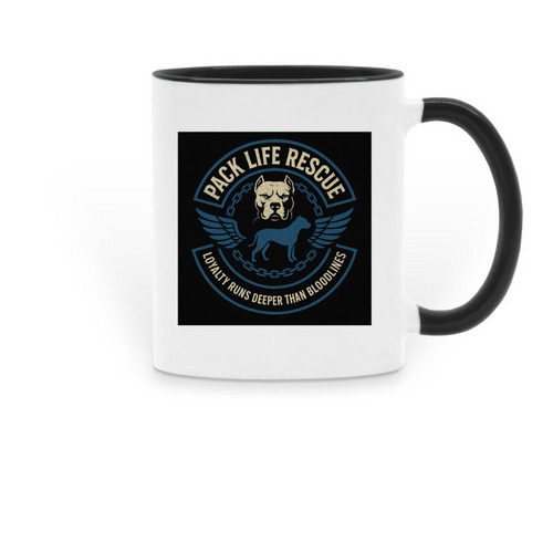 Pack Life Rescue - Official Merch, a Black Two-Tone Ceramic Mug