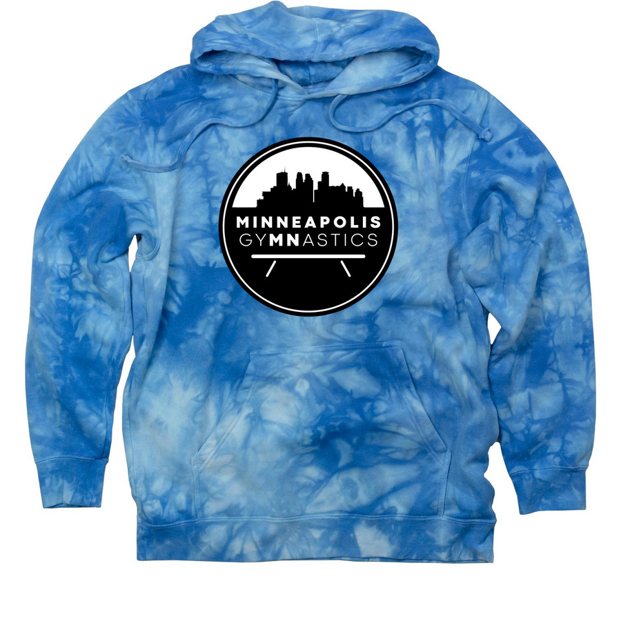 The Adults Tie Dye Hoodie — Aqua Blue