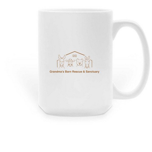 The Barn Mug, a White Large Coffee Mug