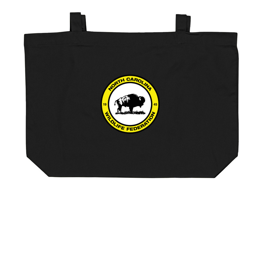 NCWF Tote Bag, a Black Large Organic Cotton Tote Bag