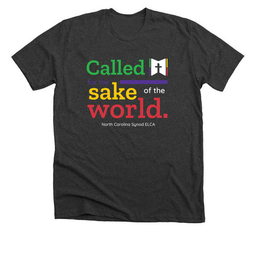 For the Sake of the World (White), a Dark Grey Heather Premium Unisex Tee