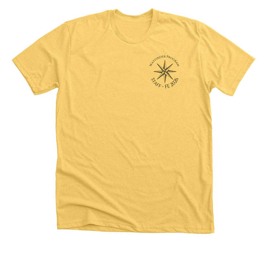 Wayfinder Shirts, a Heather Yellow Gold Premium Unisex Tee
