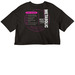 Crop top-pink, a Black Women?s Cropped Cotton Tee (back-view)