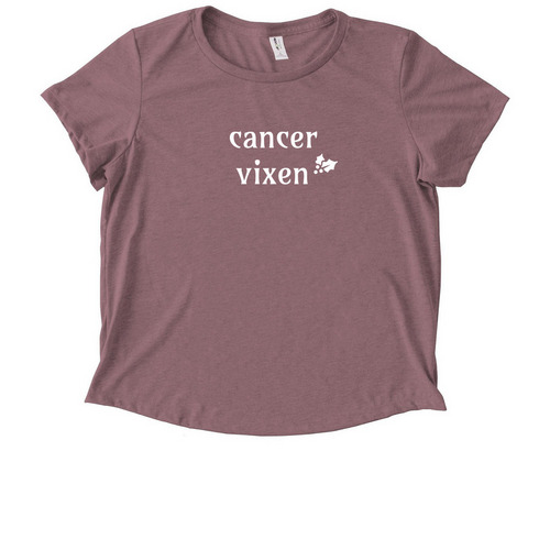 cancer vixen w/ "take to the sky" back, a Vintage Rose Allmade Eco Triblend Women?s Scoop Neck Tee