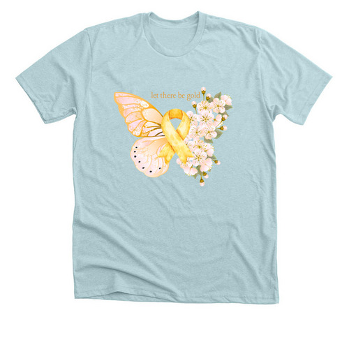 Let there be gold, a Heather Ice Blue Premium Unisex Tee