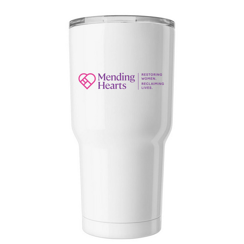 Mending Hearts Tumbler, a White Insulated Tumbler