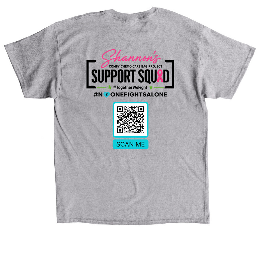 Supporting Adult Cancer Fighters, a Sport Grey Classic Unisex Tee (back-view)