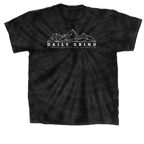 TIE DYE | Daily Grind OG Logo WHITE&nbsp;, a Black Classic Tie Dye Tee