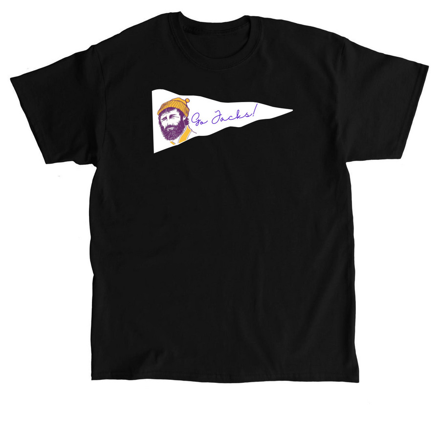 Go Jacks Banner Adult Sizing, a Black Classic Unisex Tee