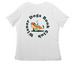 Shirts & Tanks - Retro Weenie, a White Women's Relaxed V-Neck Tee (back-view)