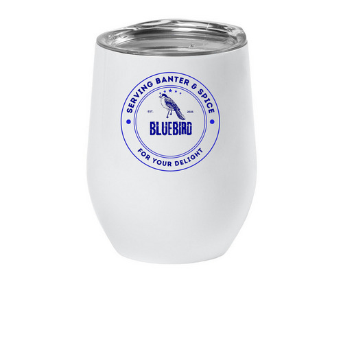 Bluebird tumbler&nbsp;, a White Insulated Wine Cup