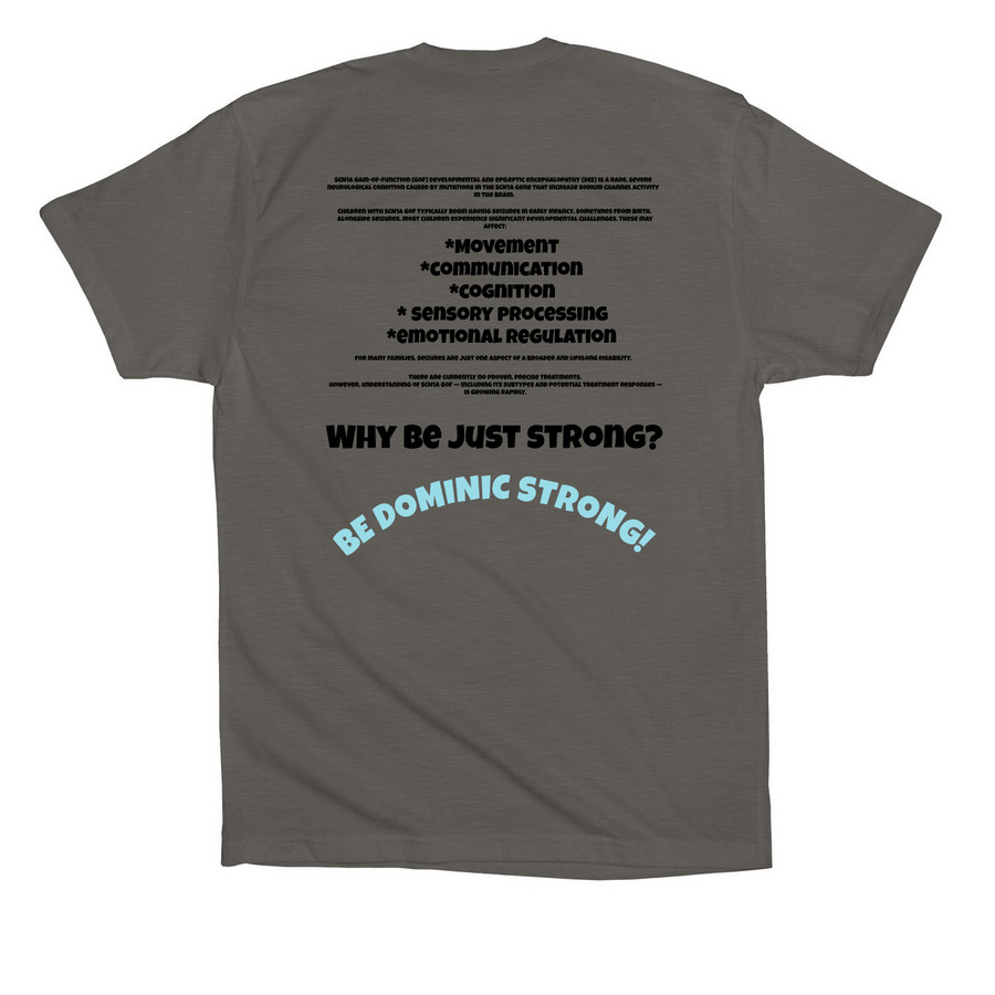 Dominic strong&nbsp;, a Asphalt Premium Cotton Tee (back-view)