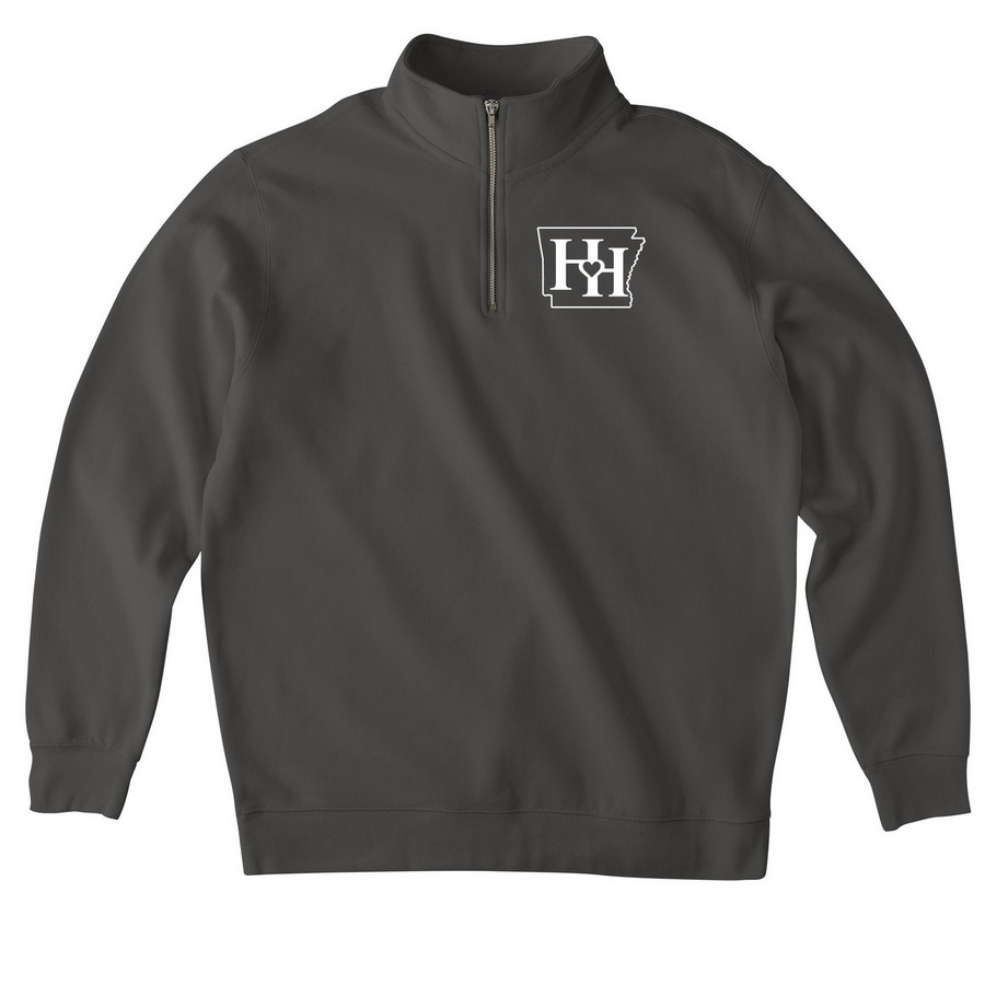 Henry Haven Gear - 2026 Logo, a Asphalt Midweight Quarter Zip Pullover