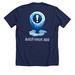 Don't let ICE Freeze Your Neighborhood, a Solid Navy Blend Premium Unisex Tee (back-view)