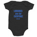 Suffolk County Library Association - Infant&nbsp;, a Black Infant Onesie (back-view)