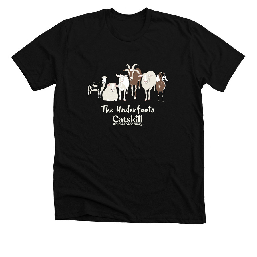 The Underfoots - Ivory Logo, a Solid Black Blend Premium Unisex Tee