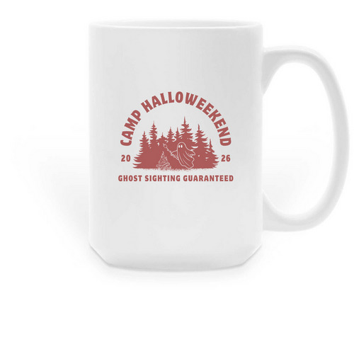 Camp Halloweekend Mug, a White Large Coffee Mug