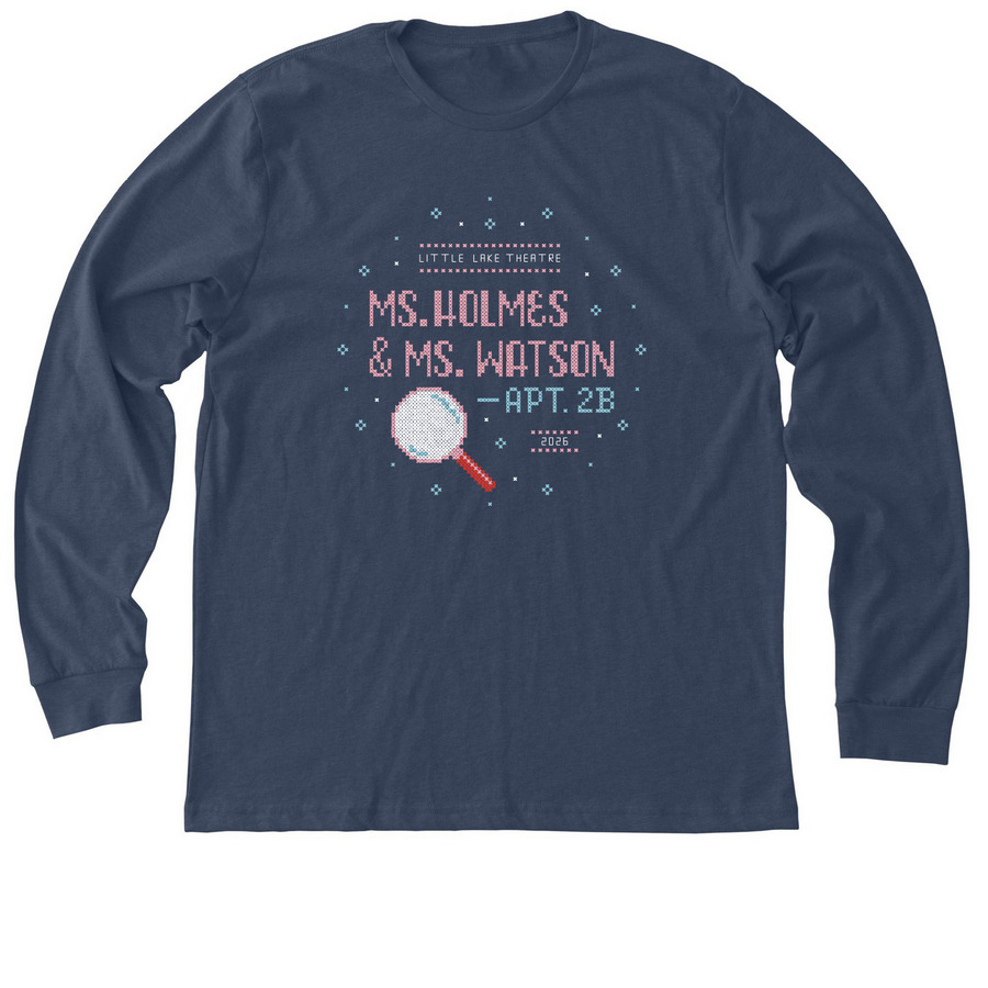 Ms. Holmes & Ms. Watson - Apt. 2B, a Heather Navy Premium Long Sleeve Tee