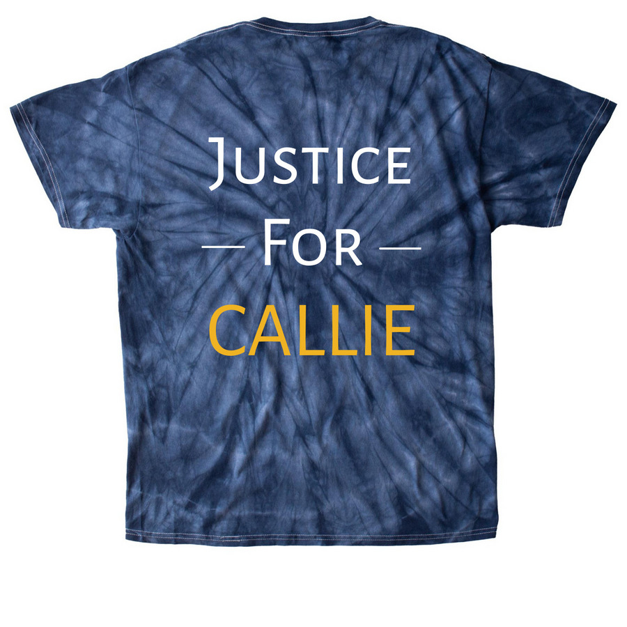 Callie's Code, a Navy Classic Tie Dye Tee (back-view)