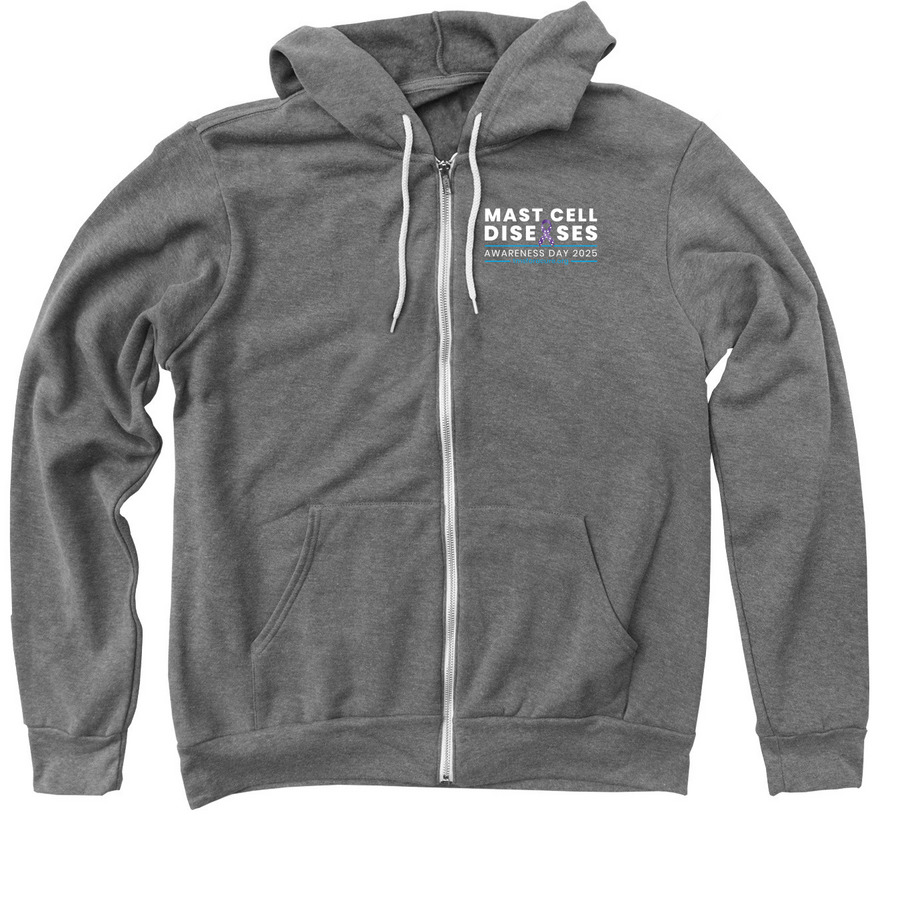 Mast Cell Diseases Awareness Day 2025-Corner, a Deep Heather Zip Up Hoodie