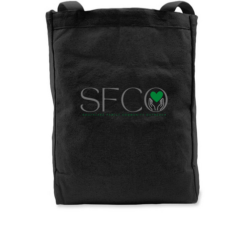 SFCO Tote, a Black Recycled Cotton Tote Bag