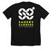 SGCA on Black, a Solid Black Blend Premium Unisex Tee (back-view)