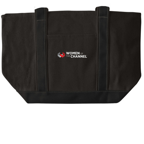 WOTC One-Tone Tote Bag, a Black/Black Large Two-Tone Canvas Tote Bag