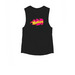 PINK Hottie Flames, a Black Women's Muscle Tank