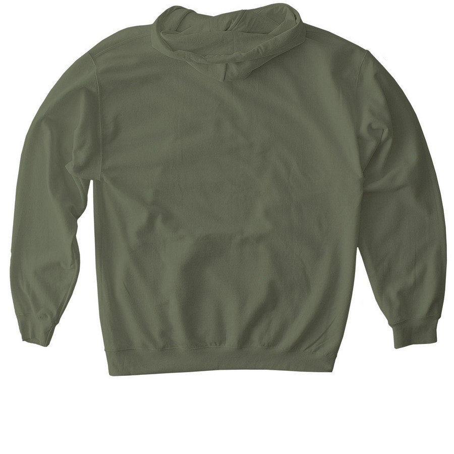 Camp Wilson, a Military Green Gildan Softstyle Pullover Hoodie (back-view)