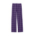 LUE Pajama Pants & Sweats, a Purple/ White Flannel Pajama Pant (back-view)