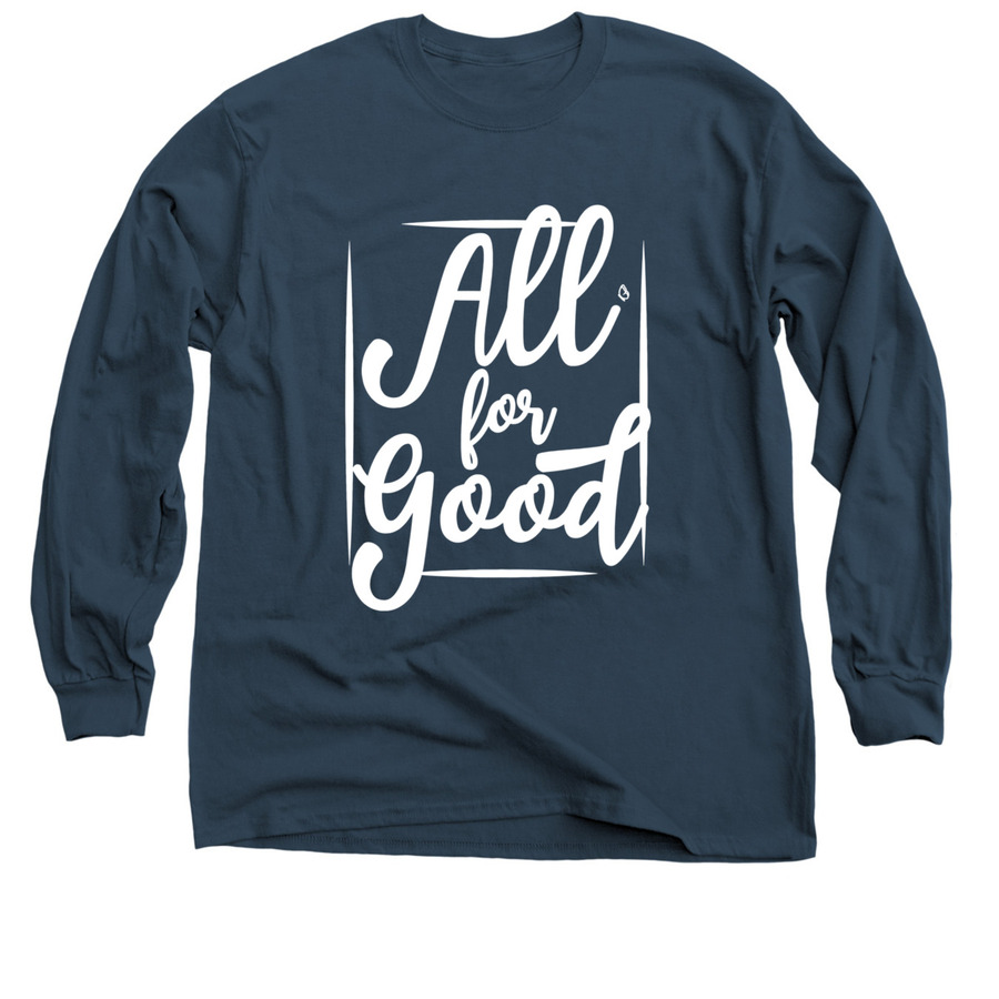 Women's All For Good, a Navy Classic Long Sleeve Tee