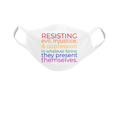 UMC Resistance-Baptismal Covenant (Mask), a White Youth Premium Face Mask