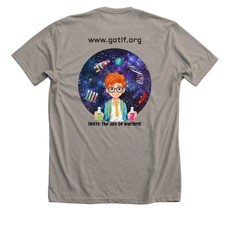 Ignite the Joy of Learning!, a Heather Stone Premium Unisex Tee (back-view)